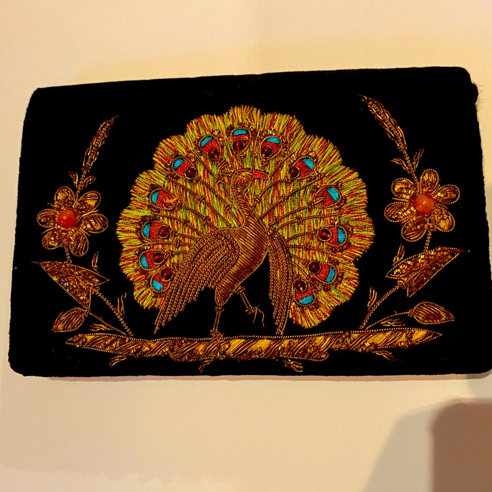 Vintage peacock evening bag.